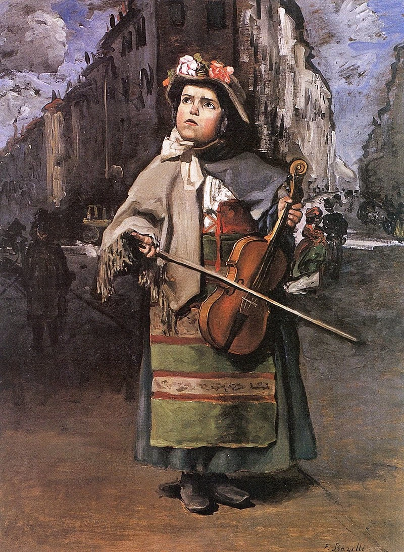 Jean-Frédéric Bazille-57-Piccolo cantante di strada italiano, 1866 - Museo Fabre, Montpellier 1